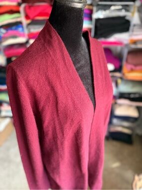 Charter Club Cardigan Cashmere Sweater in Burgundy